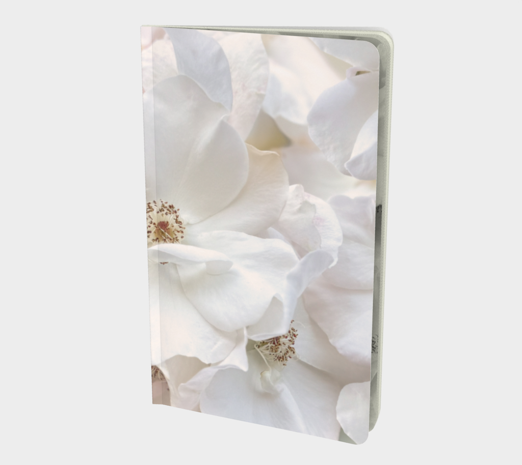 White & Blush Roses Notebook
