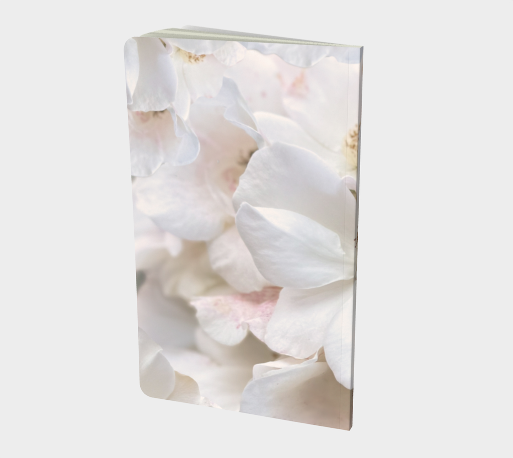 White & Blush Roses Notebook