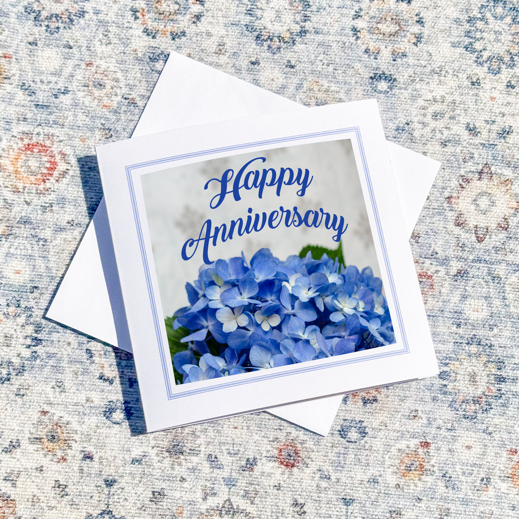 HA04 Happy Anniversary Blue Hydrangea