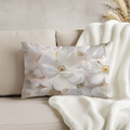 White & Blush Roses Cushion Cover 20" x 14"